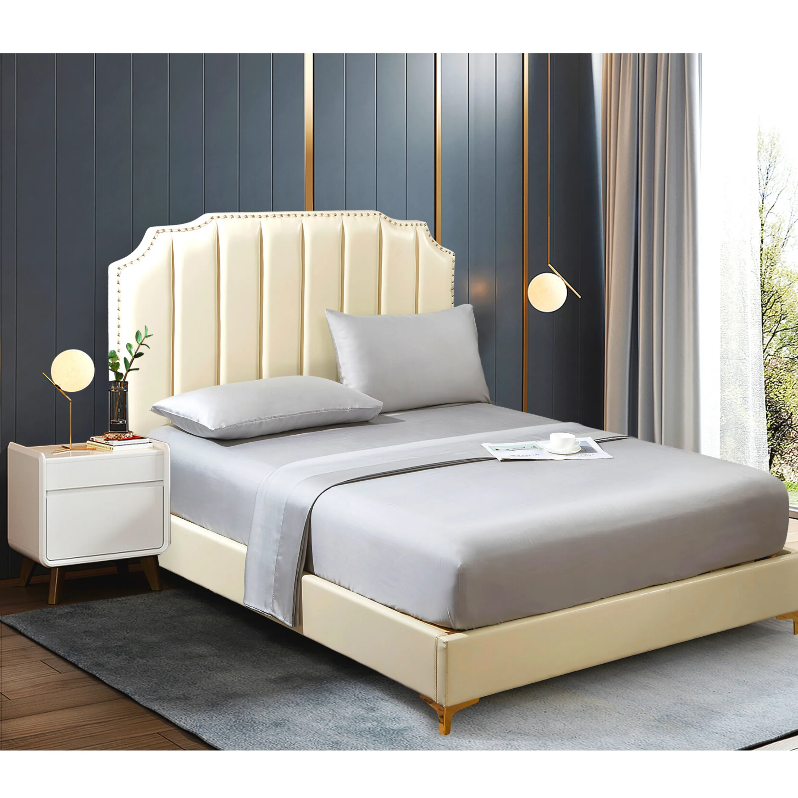 100% Lyocell Queen Bedsheet Set | Luxurious Bedding for Restful Nights