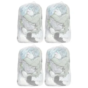 4Pc Mesh Laundry Bags Heavy Duty Drawstring Delicates Underwear Lingiari 60X80cm