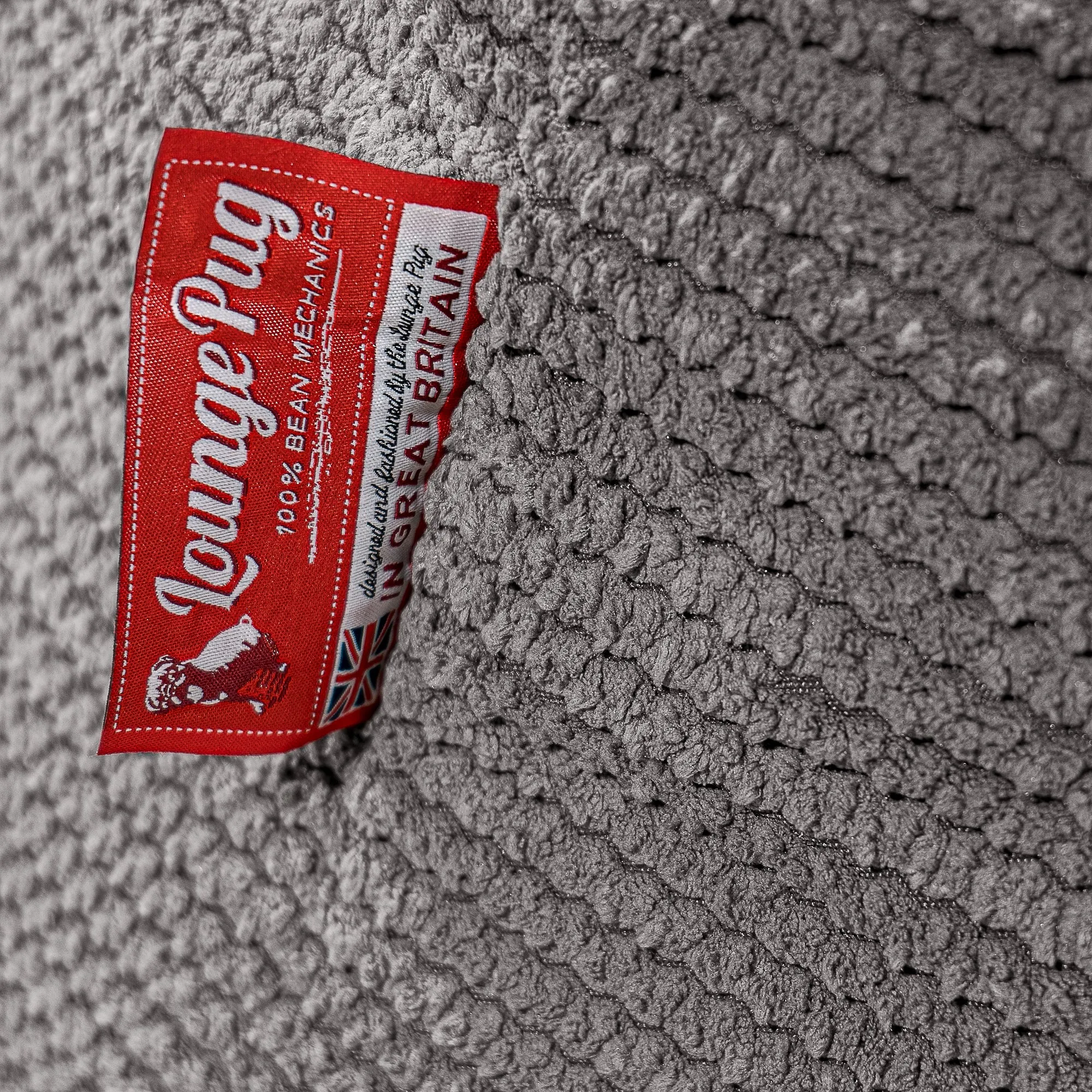 Classic Bean Bag Chair - Pom Pom Charcoal Grey