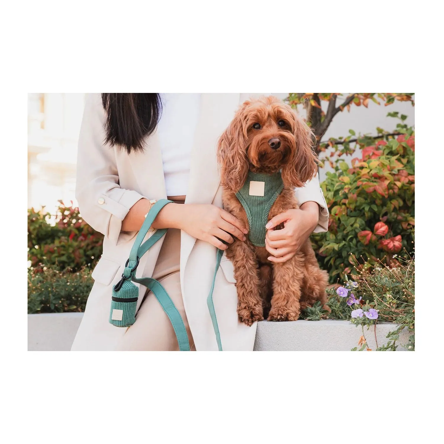 FuzzYard Life Cordury Poo Bag Dispenser Myrtle Green