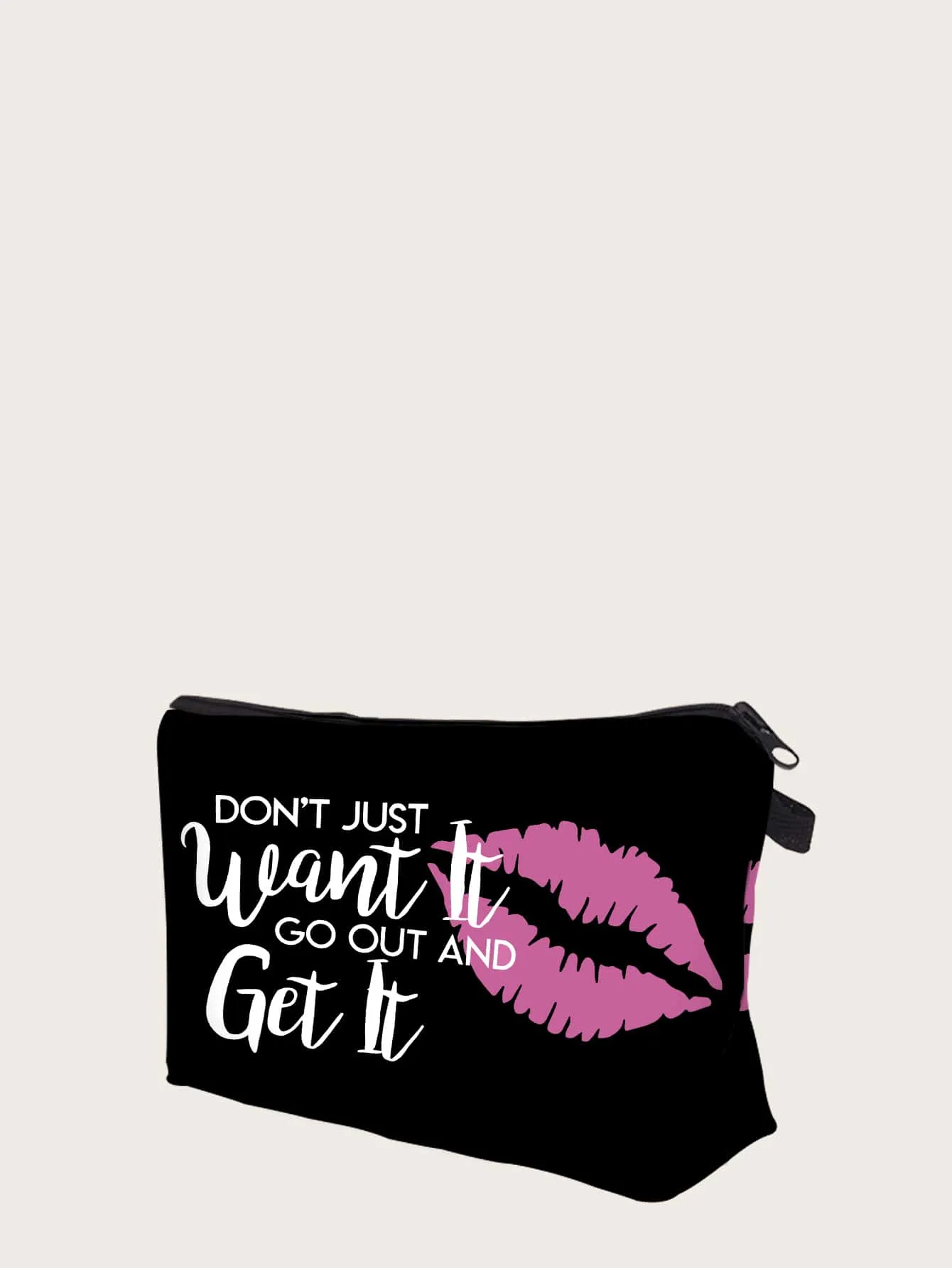 Go Out And Get It Lips Cosmetic Bag Makeup Bag Cosmetic Organizer Toiletries Bag