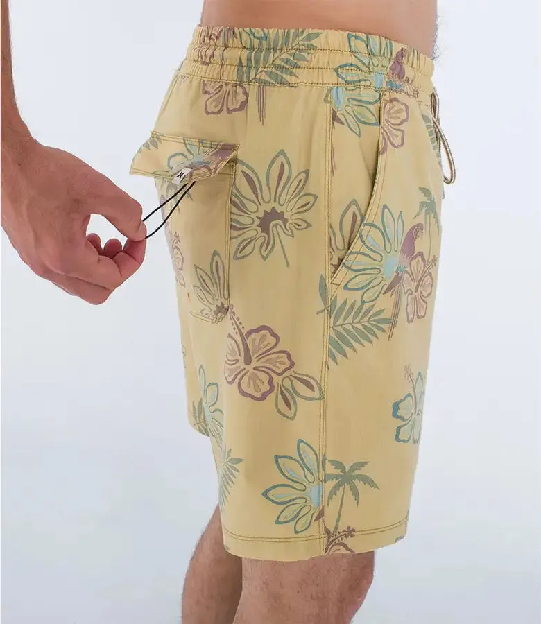 Hurley Men's Phantom Naturals Cannonball Volley 17" Boardshorts Yellow MBS0011880-H715