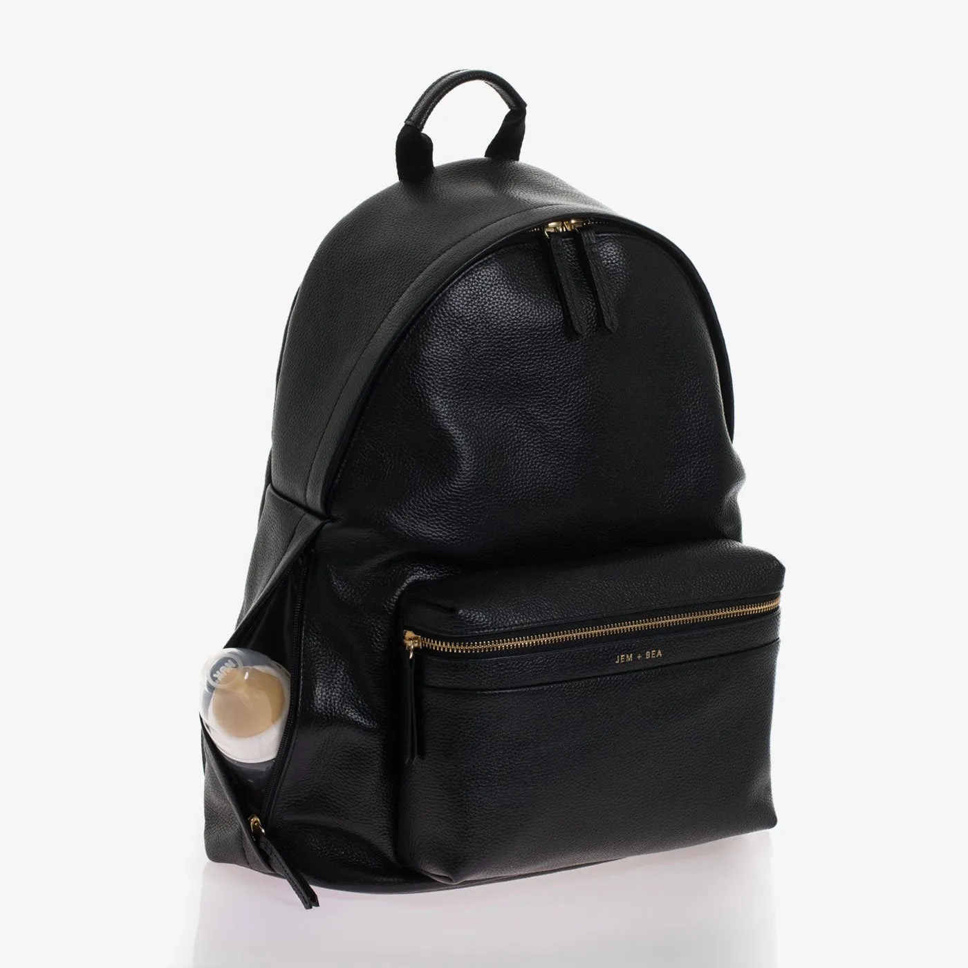 Jem   Bea Jamie Backpack | Black Tumbled Leather