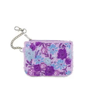 Keychain Pouch Blue/Purple Floral