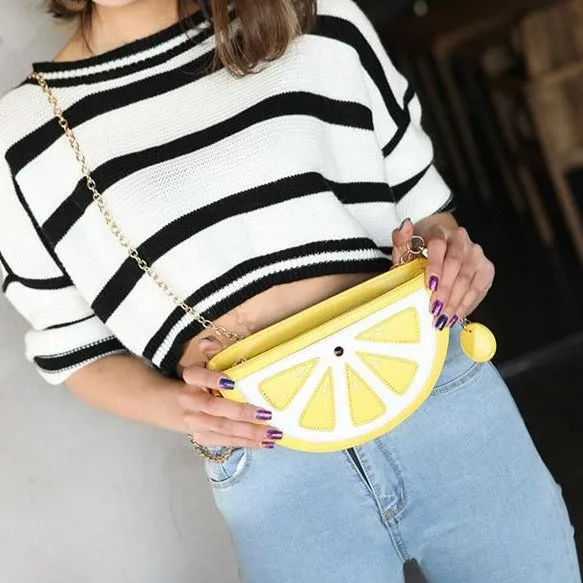 Lemon Mini Crossbody Clutch Bag