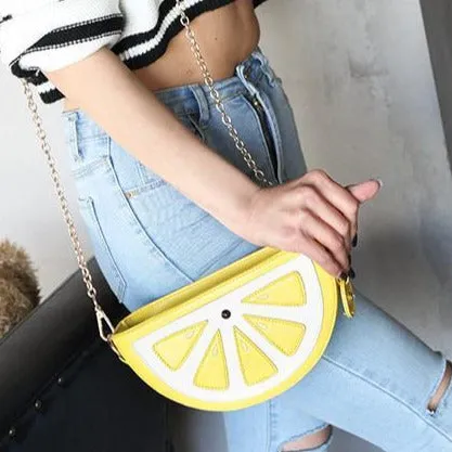 Lemon Mini Crossbody Clutch Bag