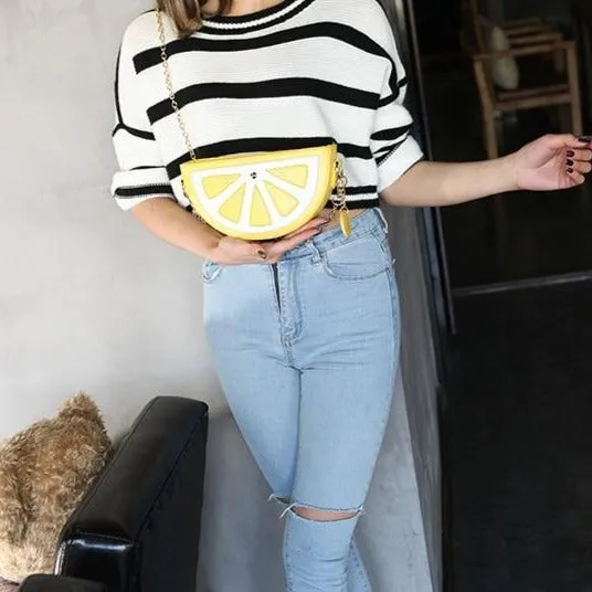 Lemon Mini Crossbody Clutch Bag