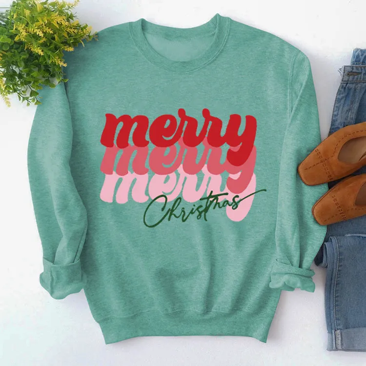 Long Sleeve O-Neck Letter Print Oversized Sweatshirt
