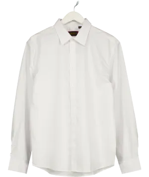Luxurious White Classic Fit Shirt UK M