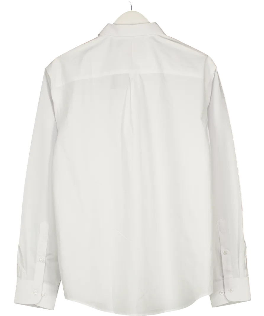 Luxurious White Classic Fit Shirt UK M