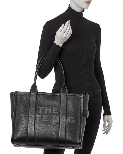MARC JACOBS Leather Tote Bag, Black