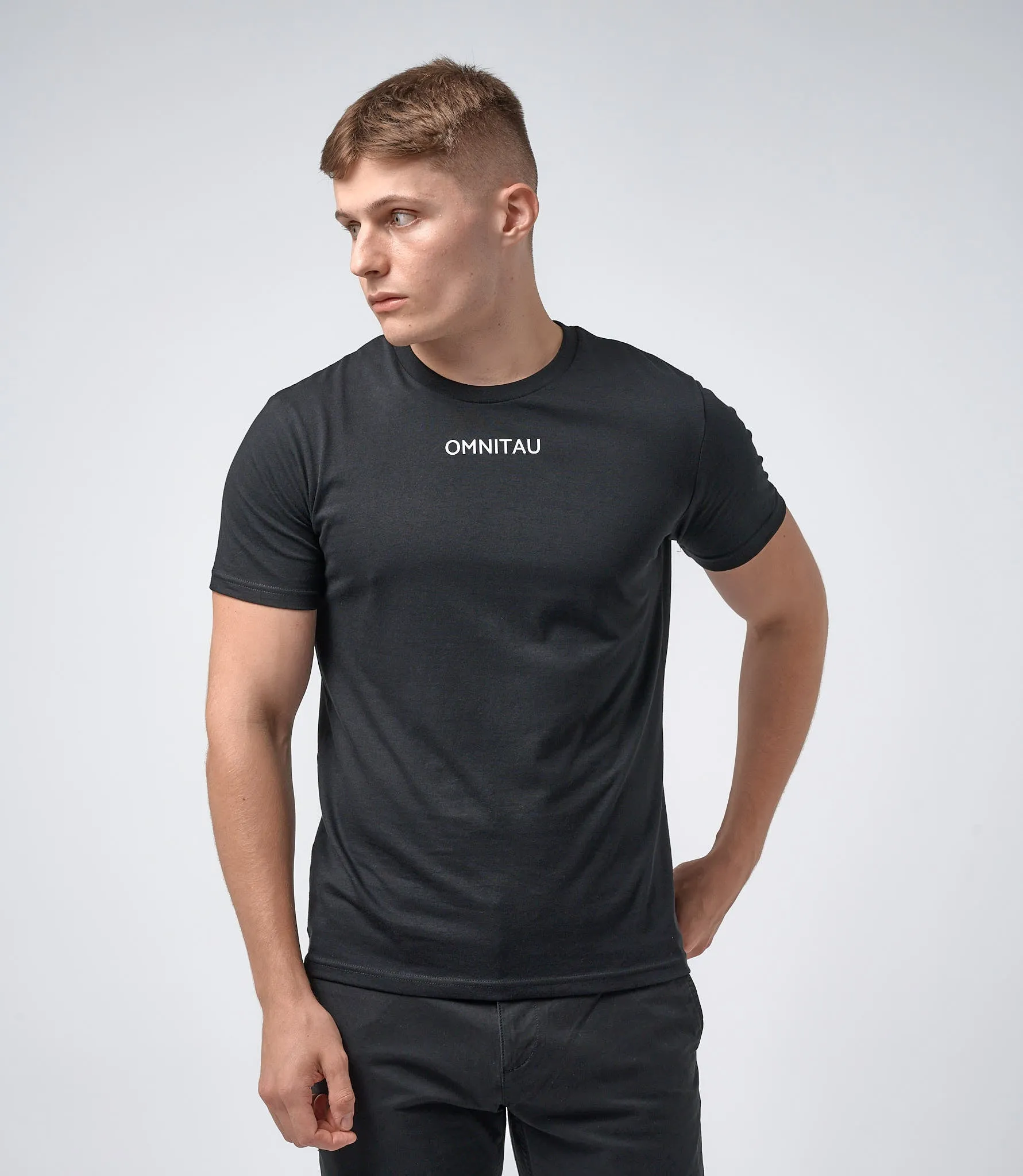 Omnitau Men's Pimlico Organic Cotton Crew Neck T-Shirt - Black