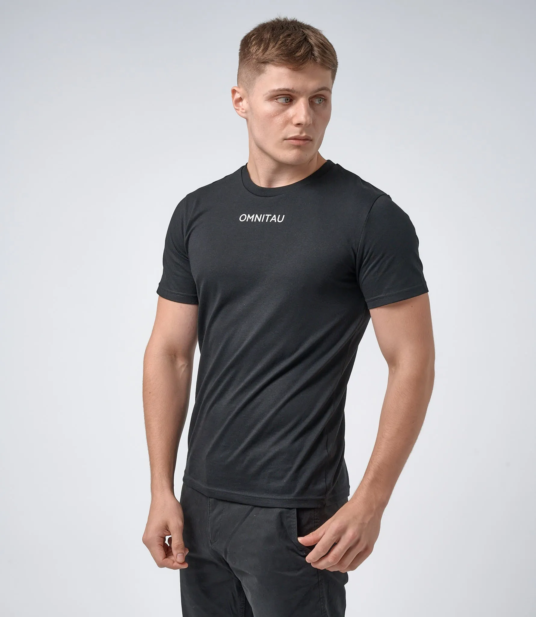 Omnitau Men's Pimlico Organic Cotton Crew Neck T-Shirt - Black