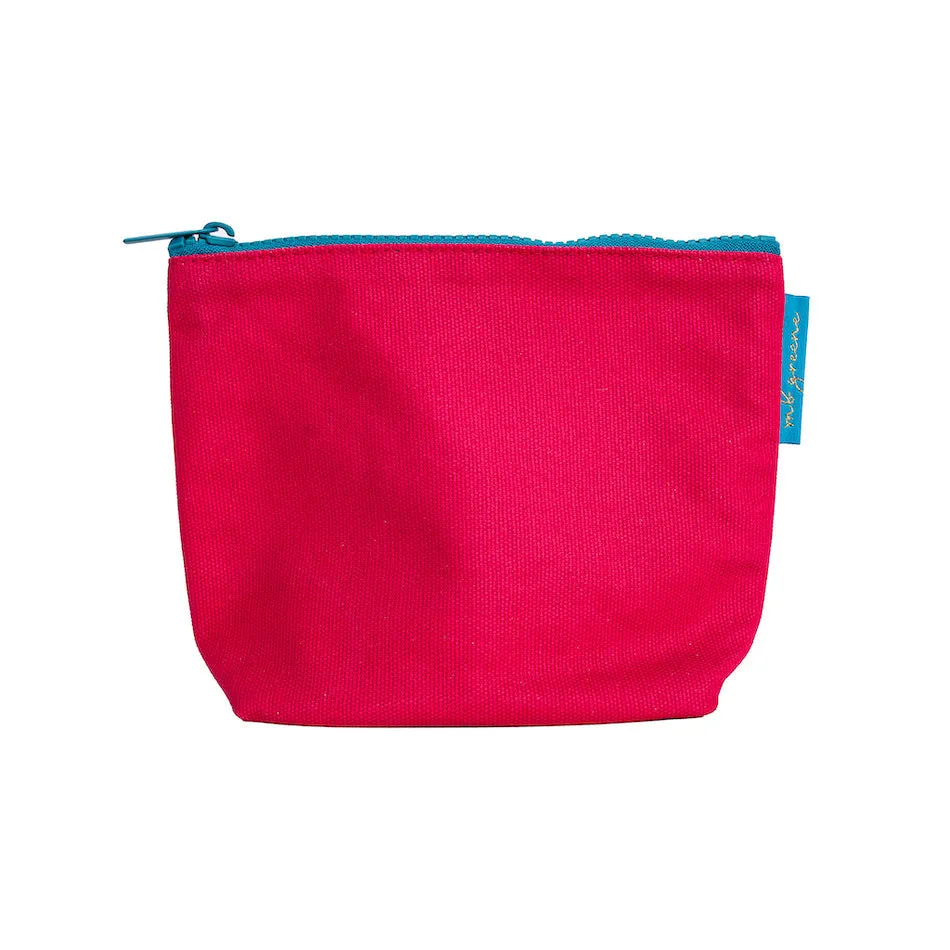 Waxed Canvas Small Cosmetic Bag