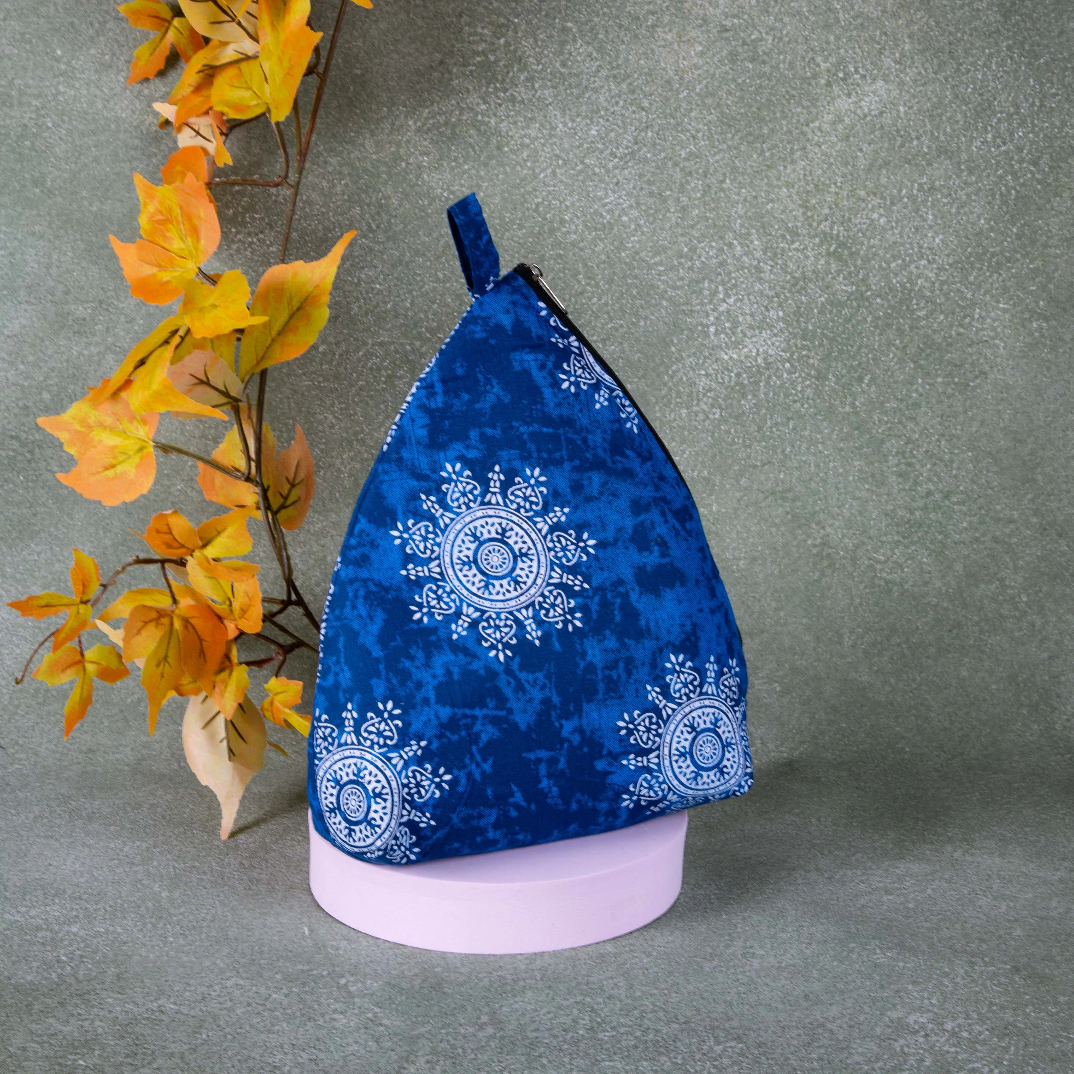 Weaver Nest Blue Colour Big Flower Design.